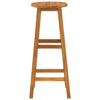 vidaXL 2/4/6x Solid Acacia Wood Bar Stool Outdoor Garden Bistro Chairs Stools