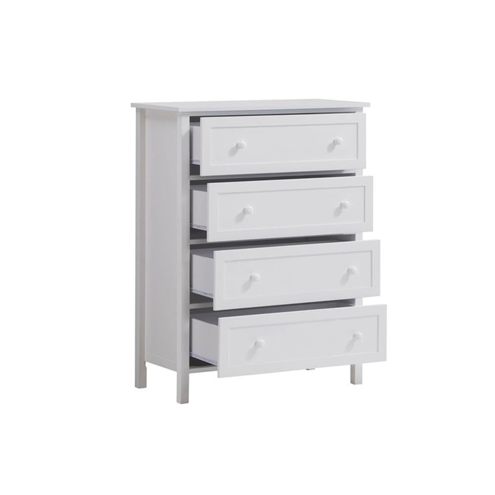 ACMW Iolanda 4 Drawer Wooden Chest in White