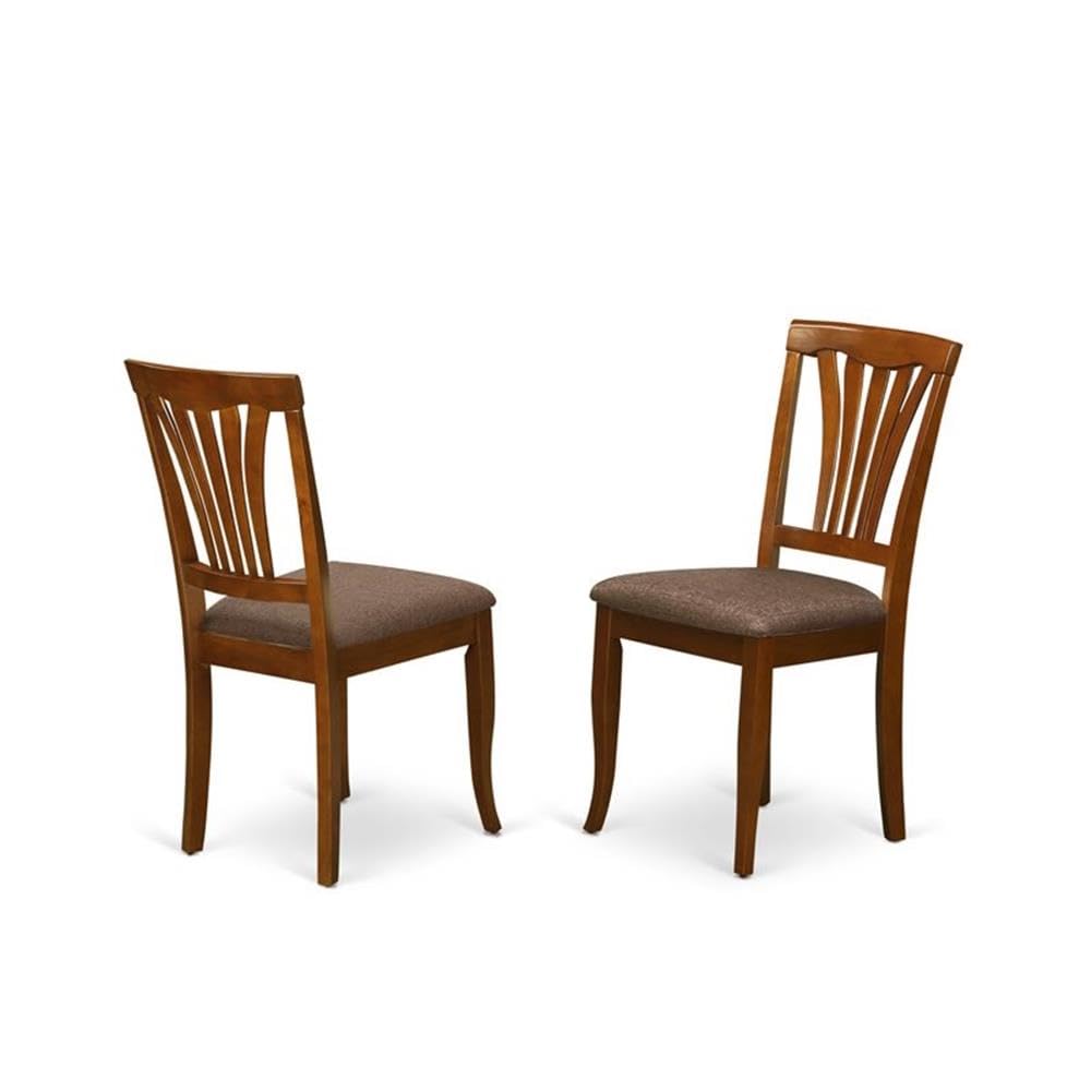 East West Furniture NAAV5-SBR-C Napoleon 5 Piece Set Includes a Rectangle Dining Room Table with Butterfly Leaf and 4 Linen Fabric Upholstered Chairs, 40x78 Inch