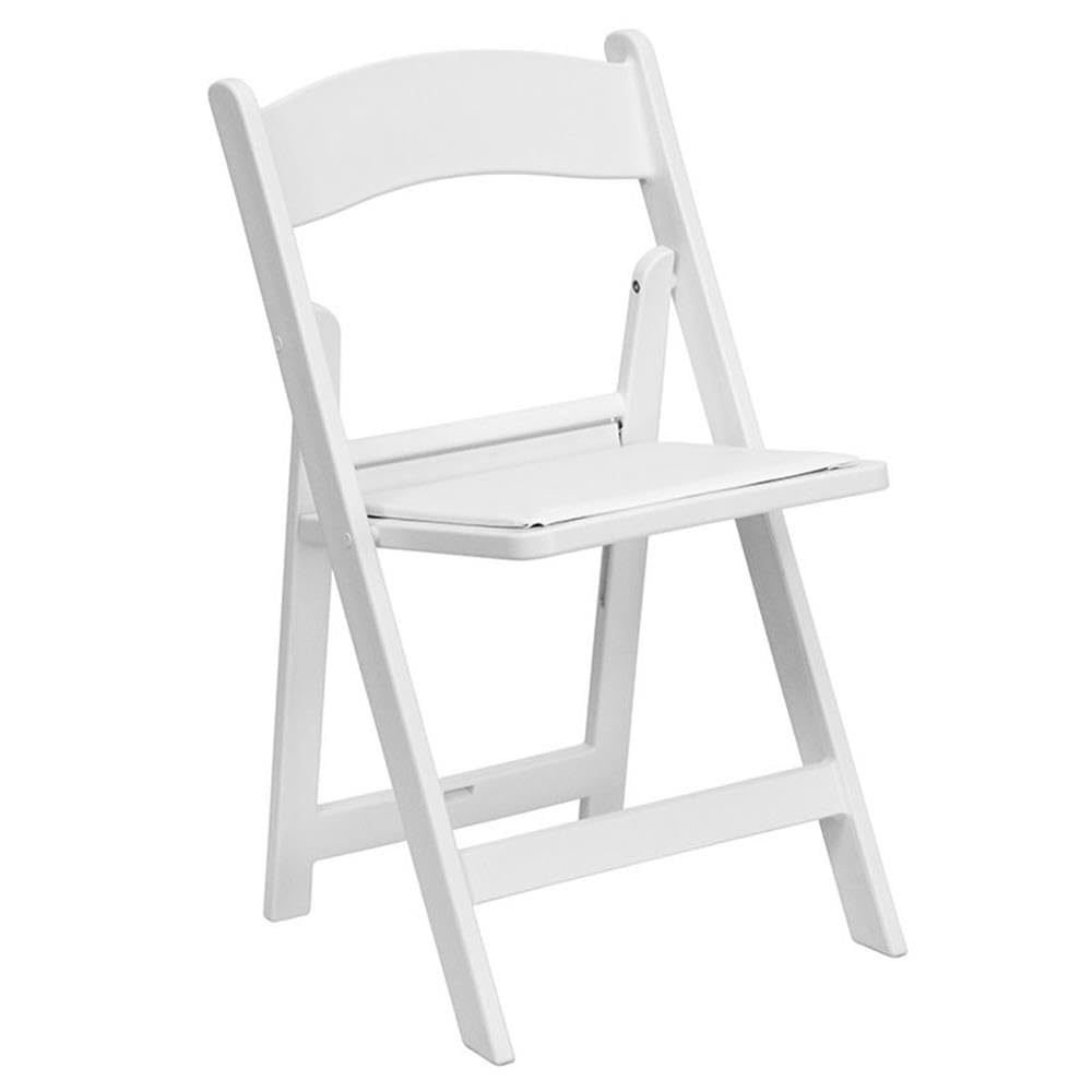 Flash Furniture Hercules Series Folding Chairs For Weddings And Formal Events, Stackable Commercial Event Seats With 1,000-Lb. Static Weight Capacity, Set Of 2, White
