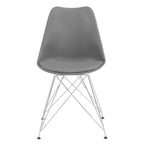Coaster Home Furnishings Athena Upholstered Grey and Chrome (Set of 2) Side Chair (Model: 110262)