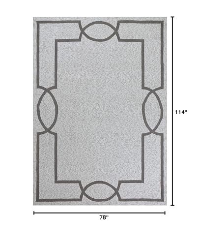 HomeRoots Decor 6'6' x 9'6' UV-Treated Polypropelene Oatmeal Area Rug