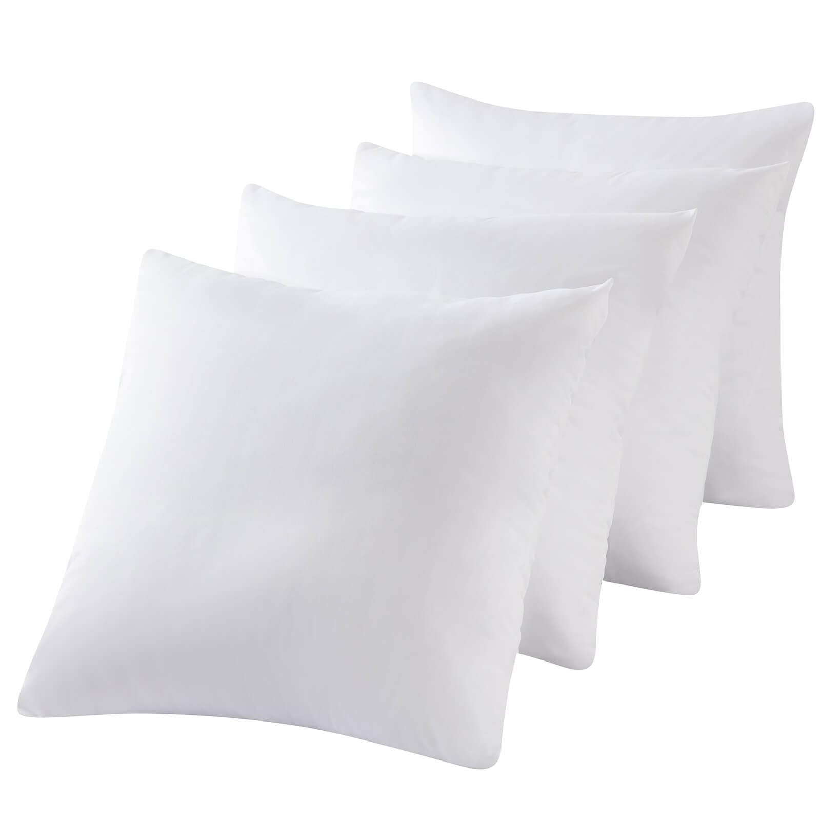 4 Pack Waterproof Down Feather Proof Euro Pillow Protectors With Zipper 26X26 European Square Throw Pillow Covers