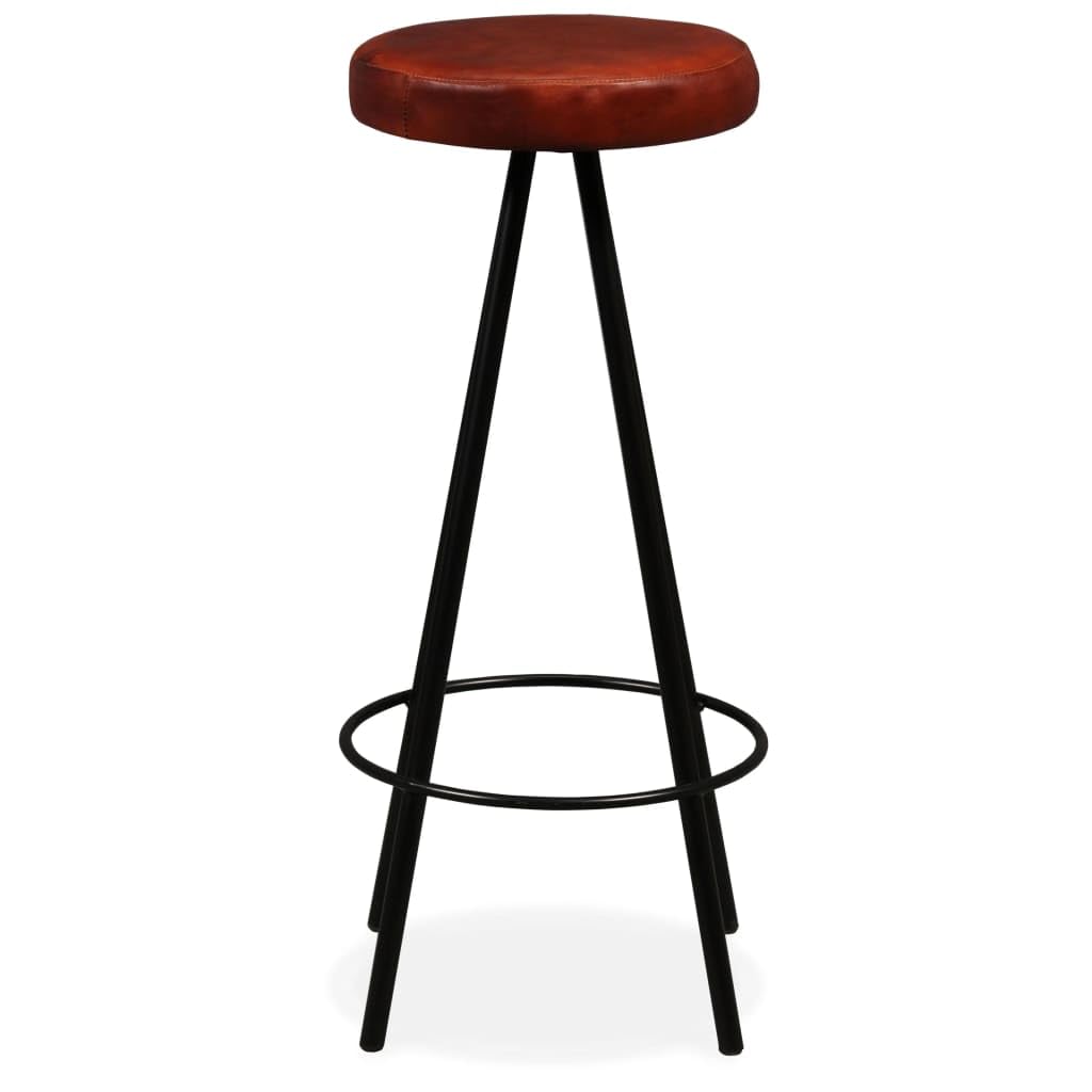 vidaXL Bar Stools 4 pcs Real Leather