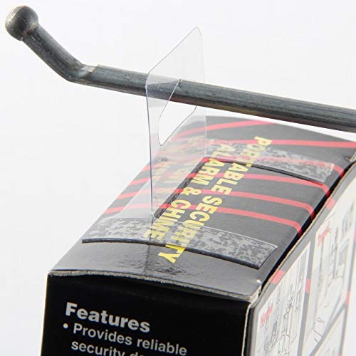 250 Clear Self Adhesive Box Top Slot Hang Tab 12Oz Heavy Duty Limit Retail Hangers - Fold Down For Shipping And Fold Up For Hang