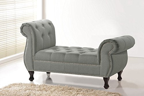 Baxton Studio Ipswich Bench, One Size, Grey