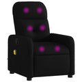 vidaXL Black Fabric Electric Recliner Chair - Massage Armchair with Vibration, Adjustable Foot/Backrest for Living Room, Office