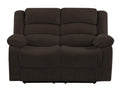 HomeRoots 40' Contemporary Brown Fabric Loveseat