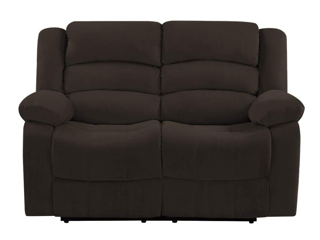 HomeRoots 40' Contemporary Brown Fabric Loveseat