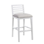 American Woodcrafters Siri White Solid Wood with Gray Fabric Bar Stool