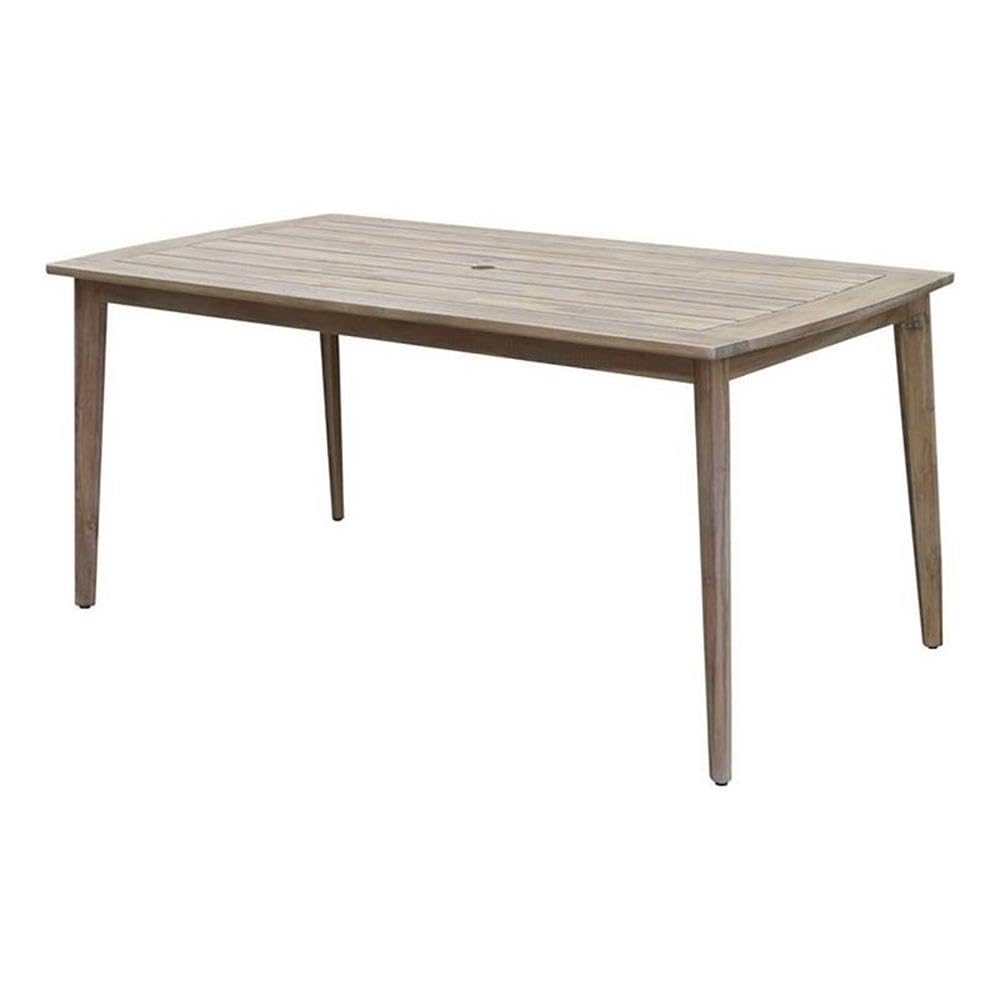 Pemberly Row Modern Acacia Wood Dining Table In Natural Finish