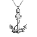 YQSLIN Anchor Urn Necklace for Human Ashes Nautical Necklace Cremation Jewelry Memorial Urn Necklaces for Ashes Keepsake (YQ-NY-