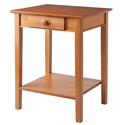 Ergode Wood Burke Home Office Printer Stand | Cottage Style Design | Adjustable Center Shelf | Ample Storage Space | Dark Coffee Finish | 19.84" W x 19.84" D x 31.1" H (99323-VV)