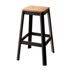 Acme Jacotte Wood Bar Stool in Natural and Black