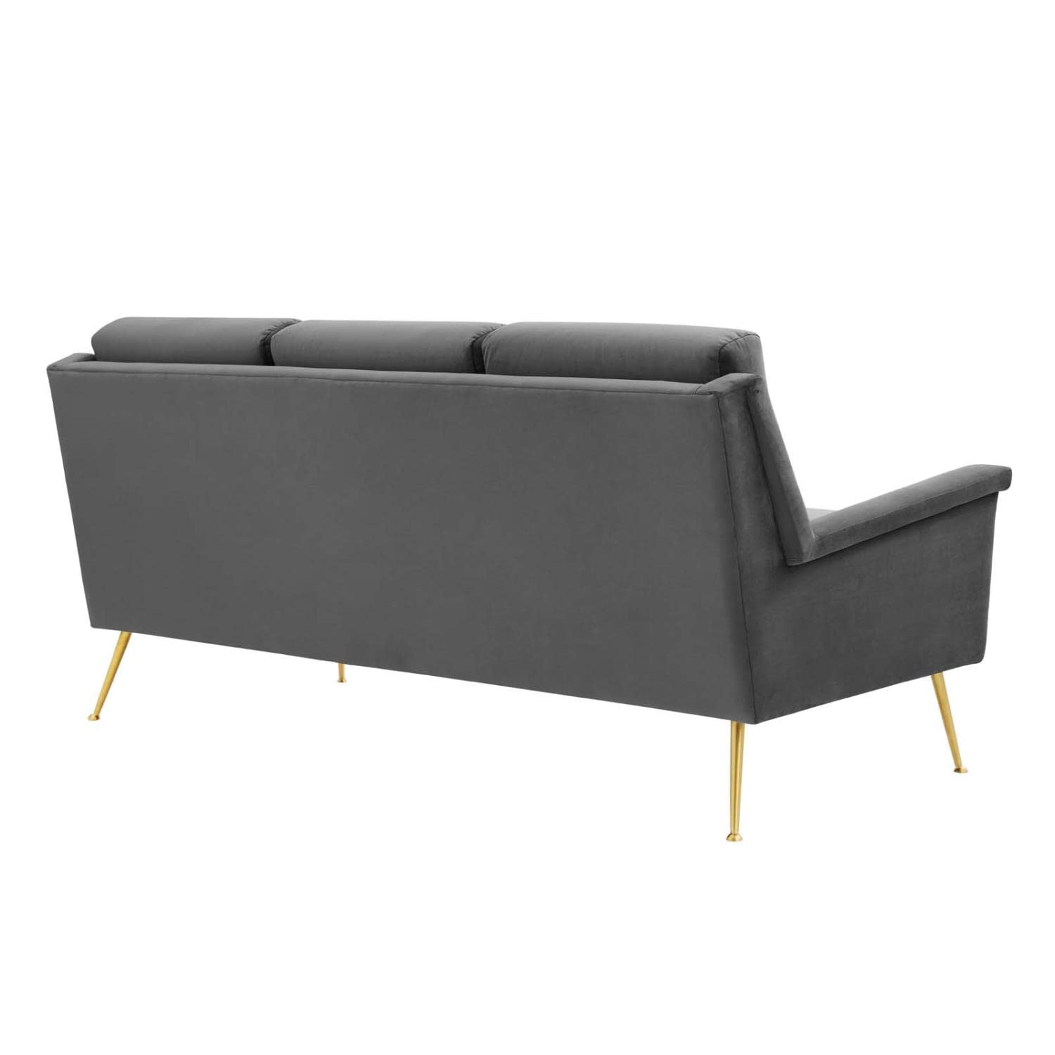 Modway Chesapeake Performance Velvet, Sofa, Gold Gray