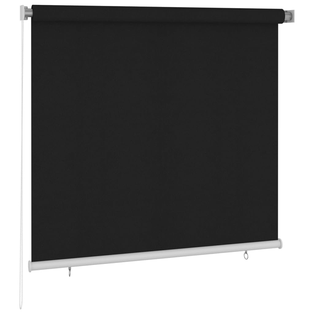 vidaXL Outdoor Roller Blind 63&quot;x55.1&quot; Black