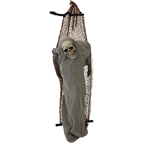 Haunted Hill Farm 38&quot; Hanging Skeleton Halloween Animatronic