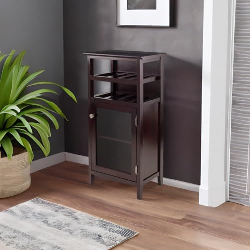 Ergode Alta Wine Storage Shelf: Modern Espresso Design, 8 Bottle Capacity