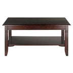 Ergode Wood Nolan Coffee Table - Stylish & Versatile, Cappuccino Finish, Durable Construction, Tapered Legs, Beveled Edges, Ample Storage, Easy Assembly - 37' W x 21.02' D x 18.03' H