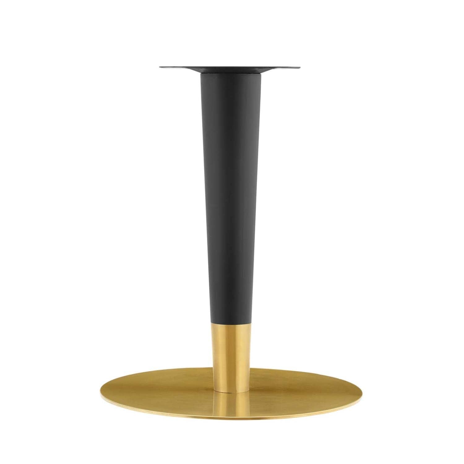 Modway Zinque Round Artificial Marble 40&quot; Dining Table in Gold Black