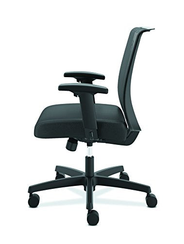 The HON Company HONCMS1AUR10 HON Convergence Task Computer Chair for Office Desk, Black Vinyl (HCT1MM), Mesh Back