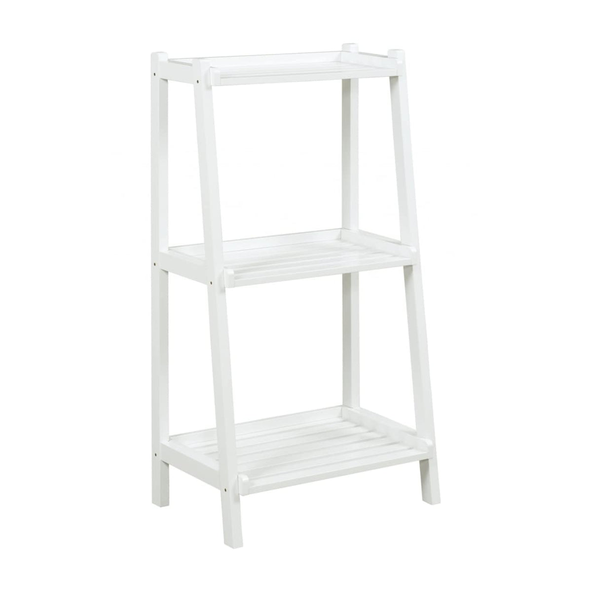 HomeRoots 42' Bookcase with 3 Shelves in White