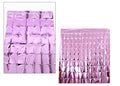 Atpata Funky Foil Box Curtains for Party Wall Backdrop or Doorway Decorations (Purple)