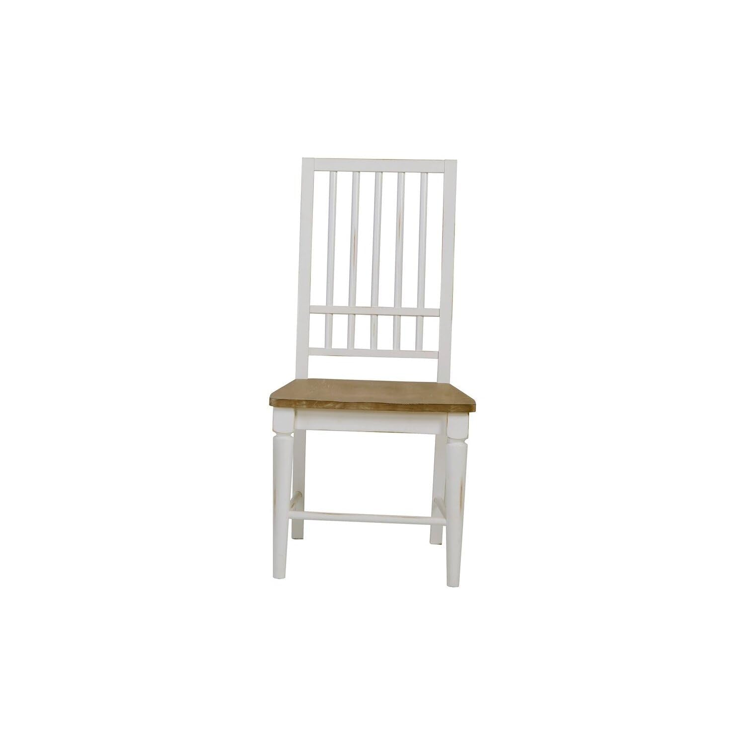 Progressive Furniture Shutters Dining Chair (2/Ctn), Light Oak/Distressed White