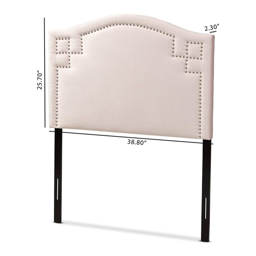 Baxton Studio Aubrey Velvet Upholstered Headboard - Thumbnail 4