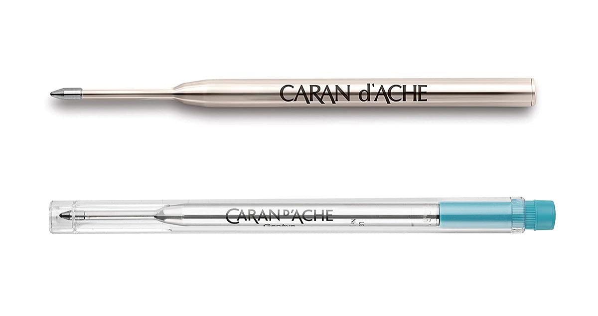 Caran D'Ache Goliath 8.421.191 Ballpoint Pen Refill Medium Turquoise Length 12.3 Cm Diameter 0.9 Cm