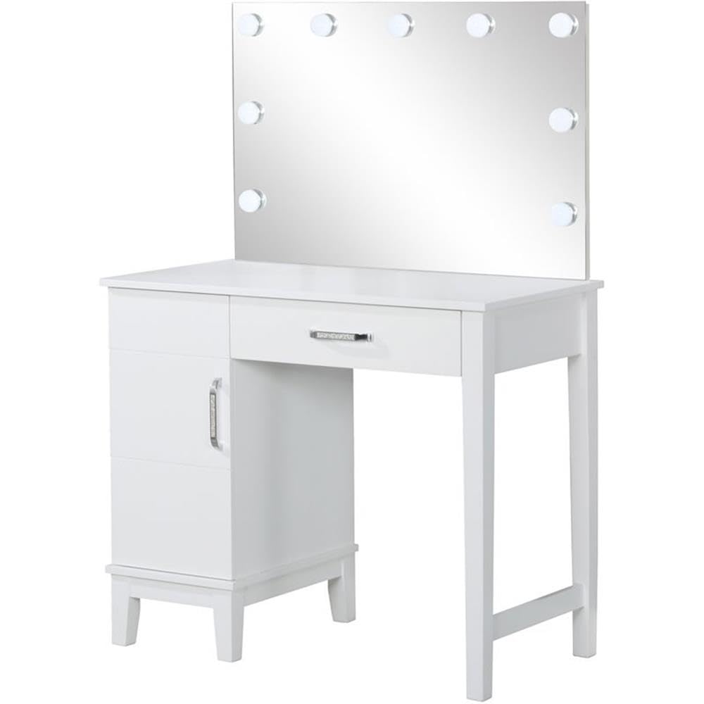 Coaster Home Furnishings Vanity Set with LED Lights White and Dark Grey