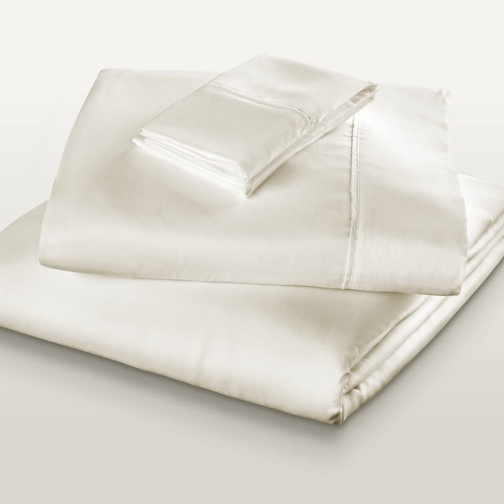 Fabrictech International Microfiber Wrinkle Resistant 4 Piece Sheet Set, Twin, Ivory