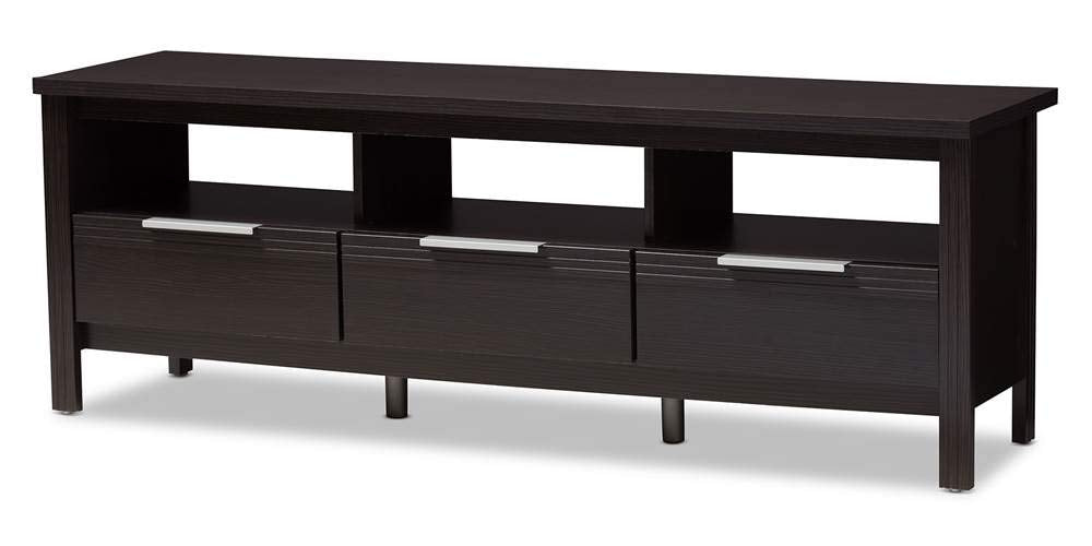 Baxton Studio Elaine Modern and Contemporary Wenge Brown Finished TV Stand