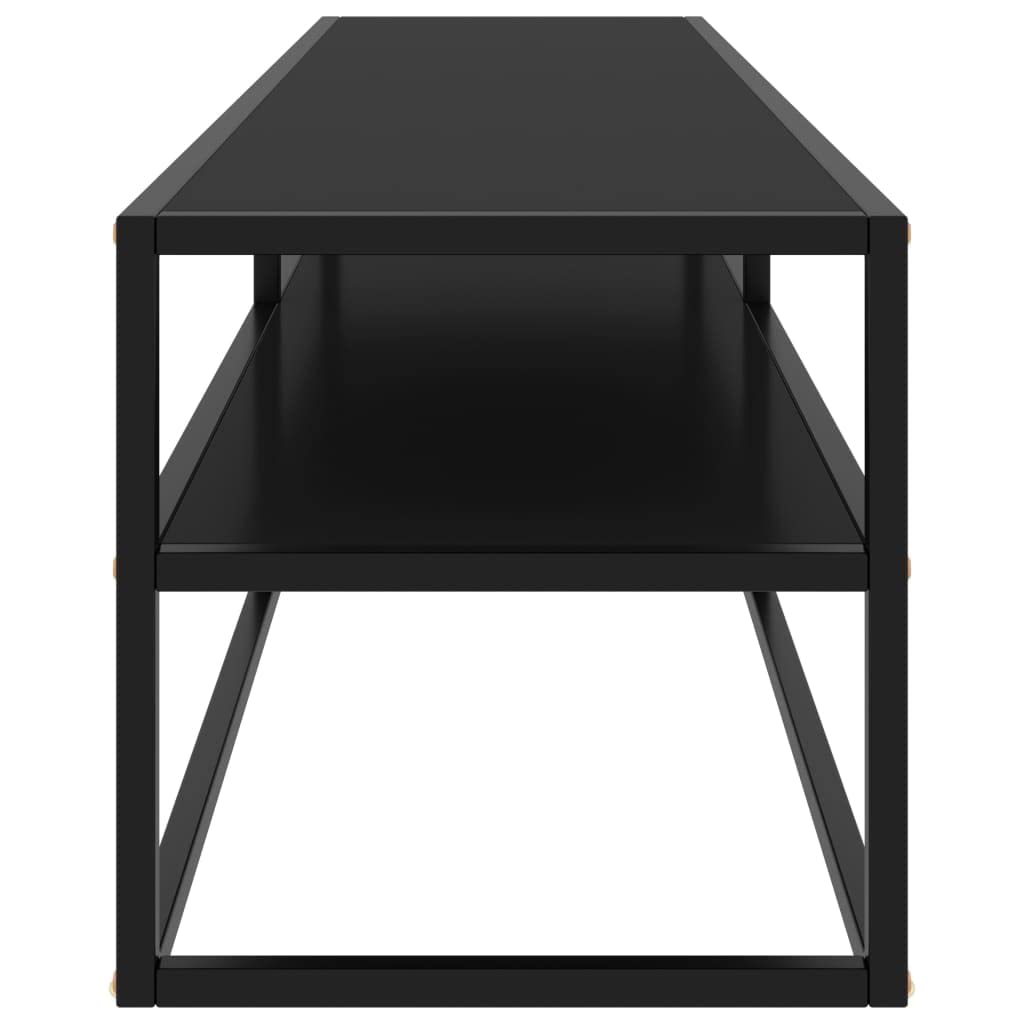 vidaXL TV Stand TV Console Wall-Mounted Sideboard with Tempered Glass Black