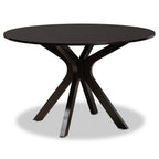 Baxton Studio Liese Modern and Contemporary Transitional Two-Tone Dark Brown and Walnut Brown Finished Wood 7-Piece Dining Set
