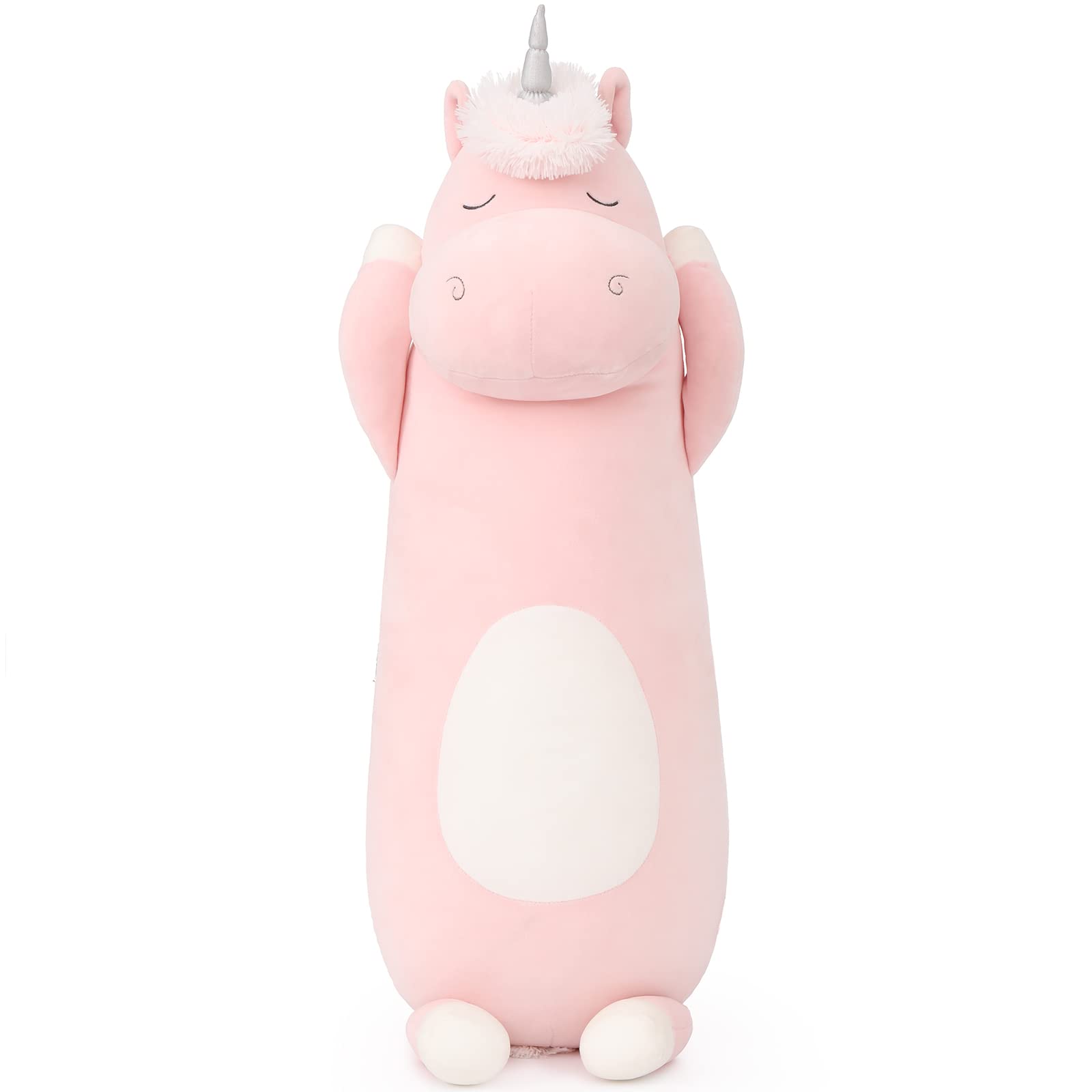 Morismos 24 ' Unicorn Body Pillow Large Hugging Pillow Unicorn Stuffed Animal,Soft Plush Toy For Kids Girl, Animal Body Pillow
