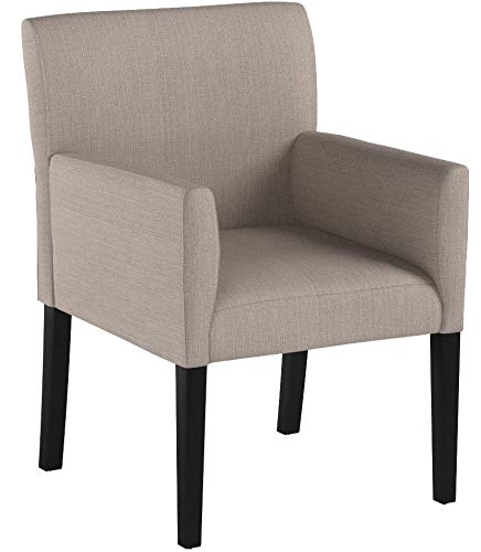 Modway Chloe Upholstered Fabric Modern Farmhouse Dining Arm Accent Chair In Beige - Set Of 4