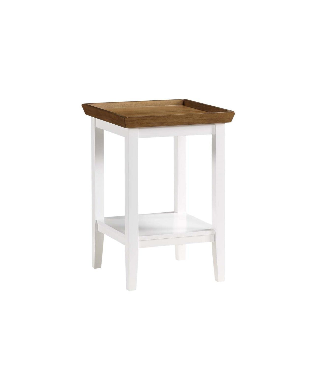 Convenience Concepts Ledgewood End Table, Driftwood / White, 18 in x 18 in x 26 in