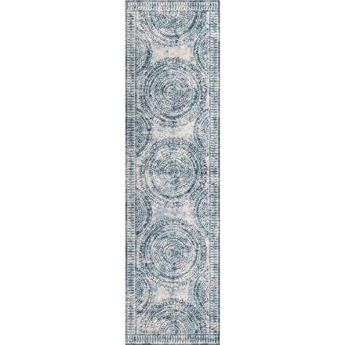 Sedona Sn7 Blue Transitional Rug Runner 2' 3" X 10'