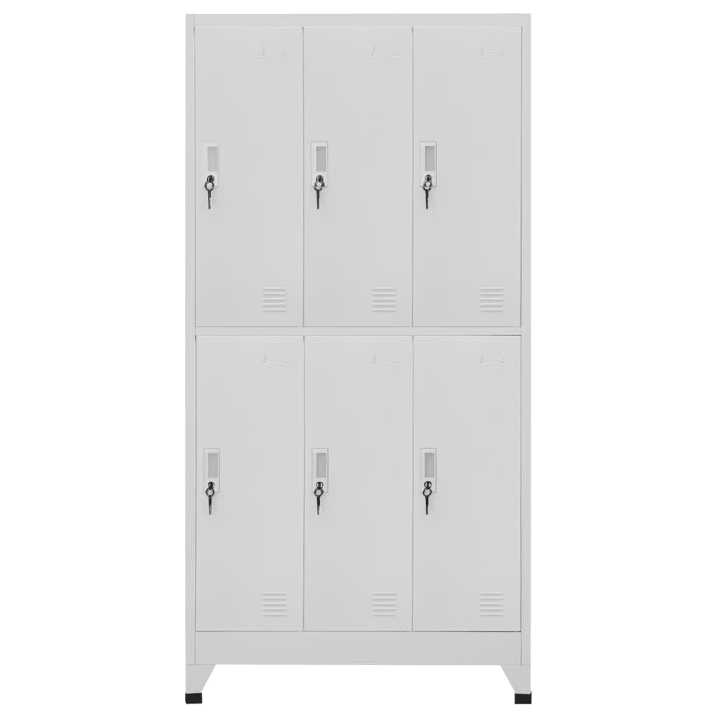 vidaXL Cabinet, Home Office Storage Cabinet with Doors and Shelves, File Cabinet for Home School Changing Room, Industrial Style, Steel Gray