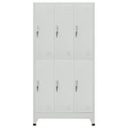 vidaXL Cabinet, Home Office Storage Cabinet with Doors and Shelves, File Cabinet for Home School Changing Room, Industrial Style, Steel Gray