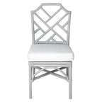 New Pacific Direct Kara 21" Fabric And Rattan Chair In Gray (Set Of 2)