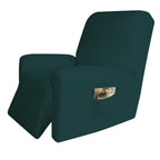 Easy-Going 4 Pieces Microfiber Stretch Recliner Slipcover – Spandex Soft Fitted Sofa Couch Cover, Washable Furniture Protector With Elastic Bottom For Kids, Pet(Recliner, Deep Teal)