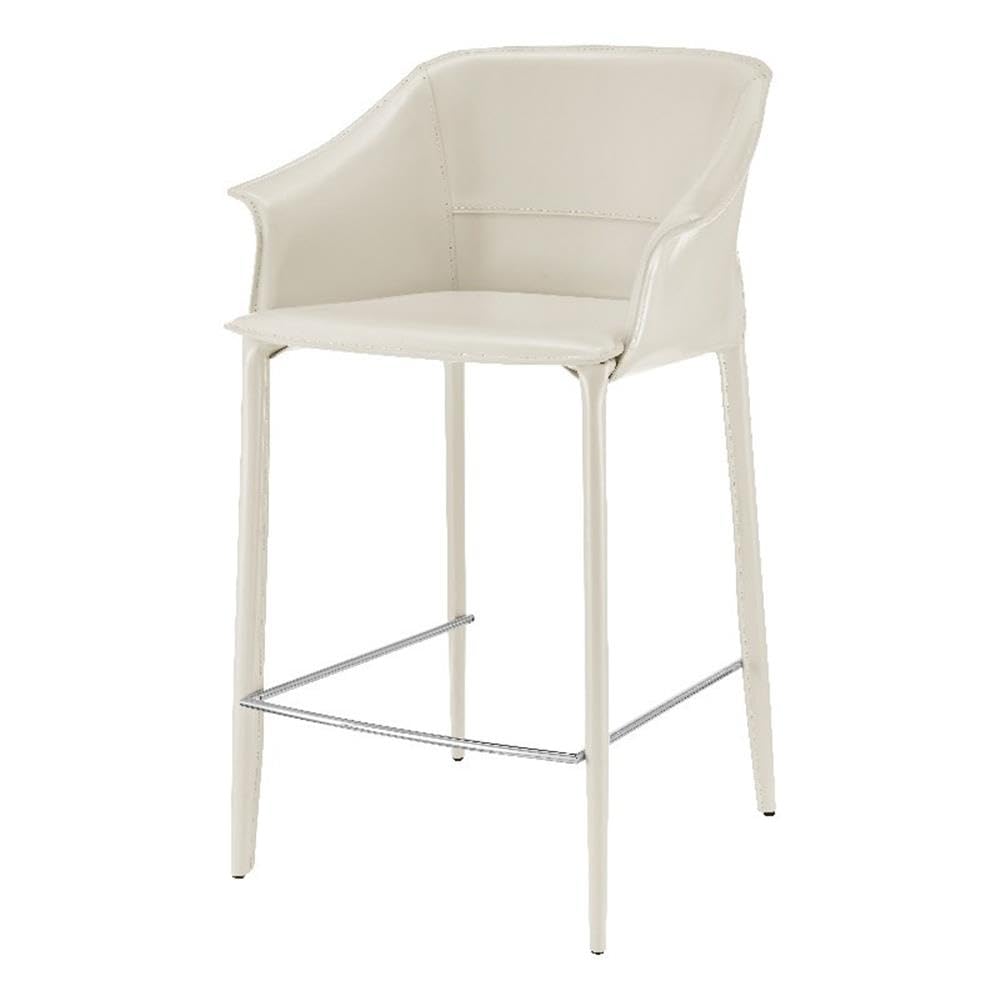 New Pacific Direct Callie Recycled Leather Counter Stool
