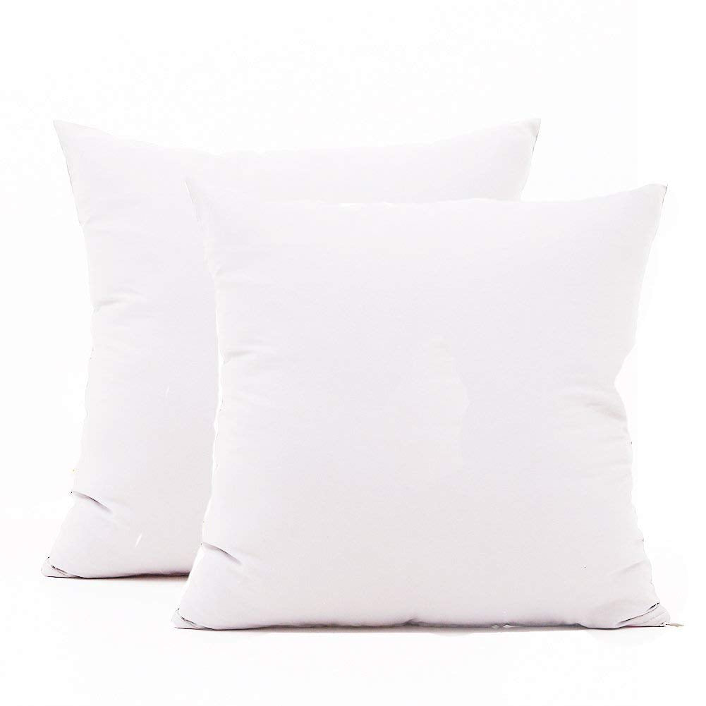 Taoson Set Of 2,White100% Cotton Soft Square Home Decorative Throw Pillow Protector Pillow Covers Sofa Couch Cushion Pillowcases