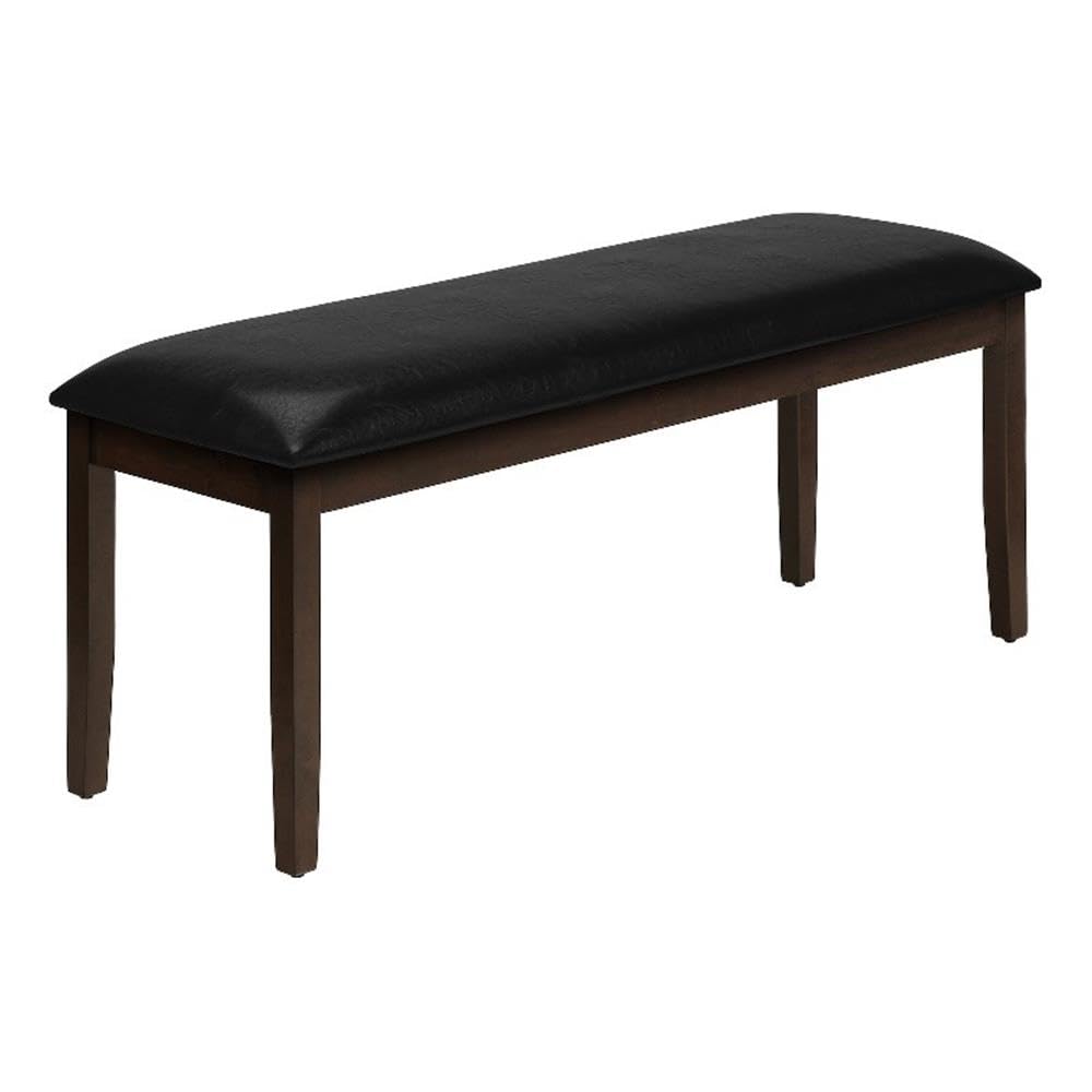 Monarch Specialties Bench - 48' L/Espresso/Black PU SEAT