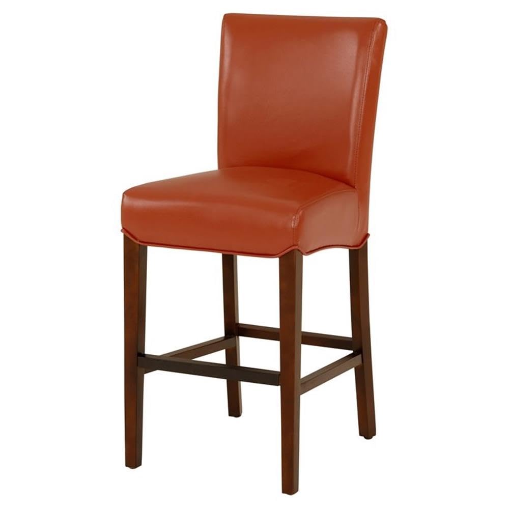 New Pacific Direct Milton Bonded Leather Counter Bar & Counter Stools, Pumpkin Brown