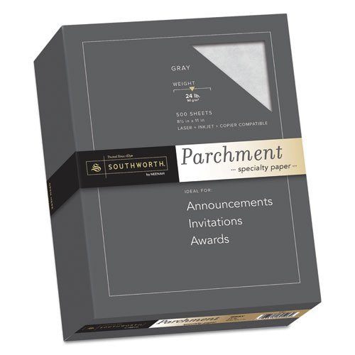 Southworth Parchment Specialty Paper, Gray, 24Lb, 8 1/2 X 11, 500 Sheets