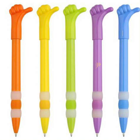 Ruiling 12Pcs Thumbs Up Pen Lovely Ball Pen Ballpoint Pen For Students, Mixed Color