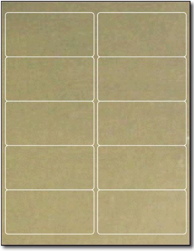 4' X 2' Gold Foil Labels For Laser Printers - 10 Sheets / 100 Labels